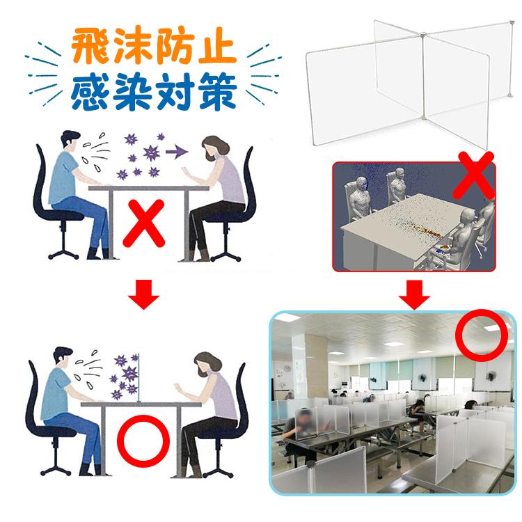 飛沫防止 パーテーション 半透明 パネル オフィス パーティション 