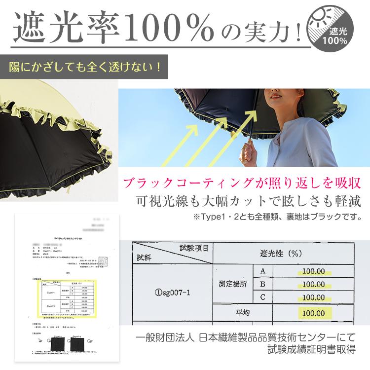 軽量日傘 日傘 完全遮光 UVカット 軽量 レディース 8本骨 遮光率