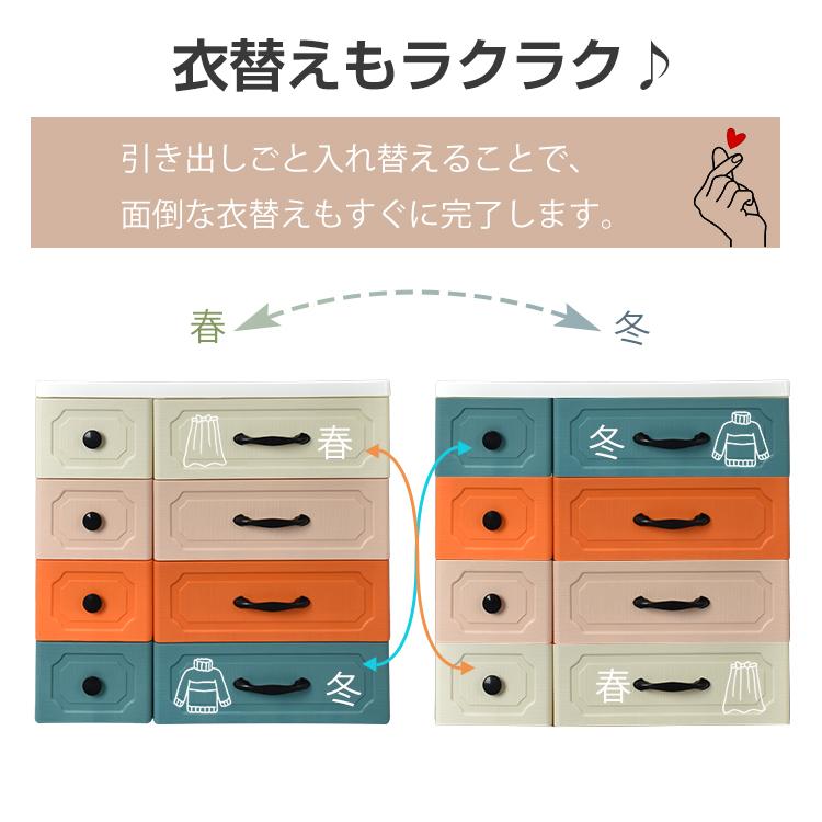 リビング チェスト おしゃれ 4段 収納 ボックス 衣類 衣装 ランドリー