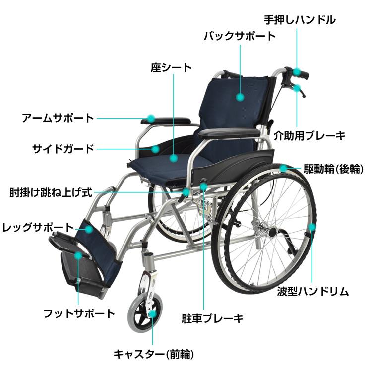 車椅子 軽量 コンパクト 自走式 折りたたみ 介助用車椅子
