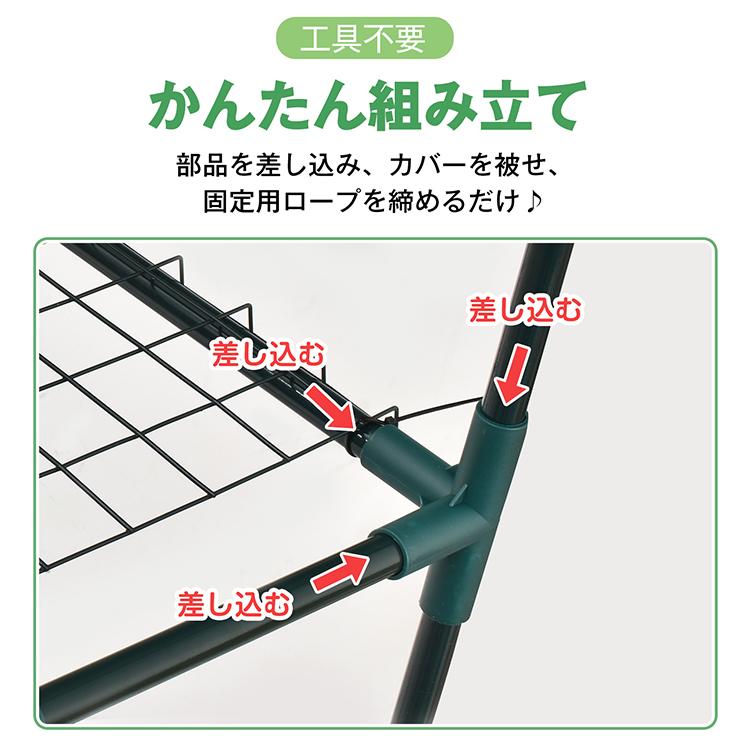 ビニールハウス 家庭用 温室 ガーデニング 組立式 簡易 グリーン