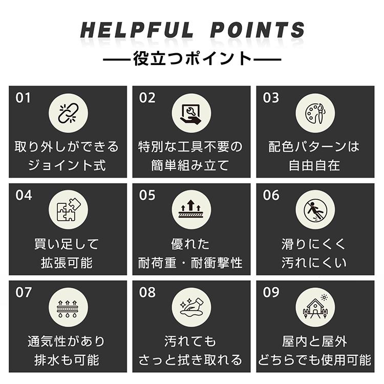 ガレージタイル 40枚セット ガレージマット フロアタイル 倉庫 タイル 床タイル ガレージ 床 マット フロアマット リノベ 車庫 バイクガレージ 駐車場 バイク 車 |  | 08