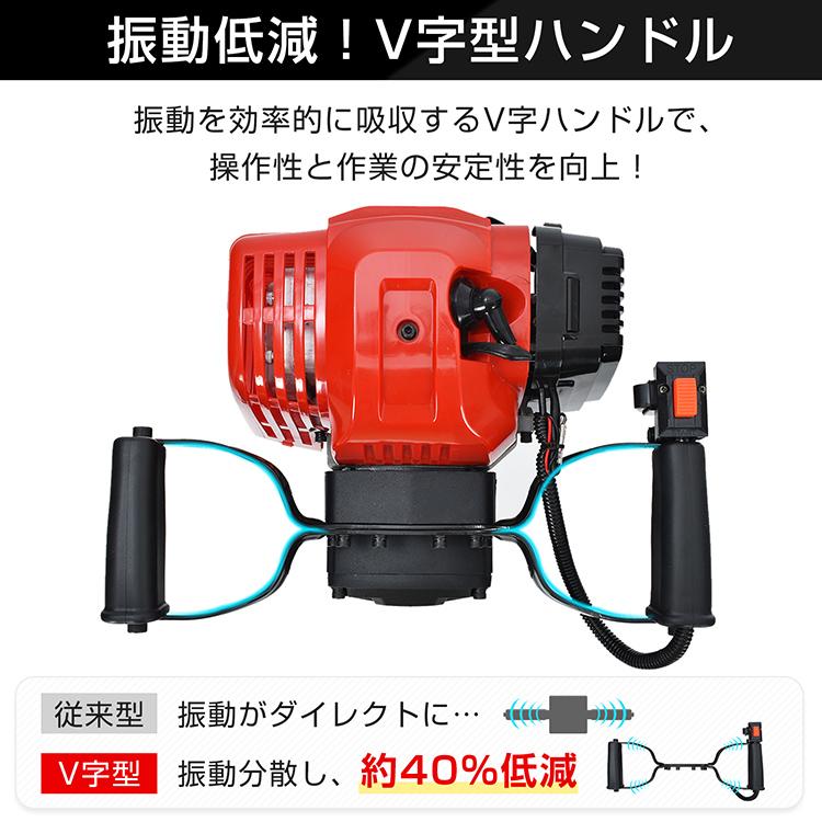 粉砕機 エンジン 穴掘り 穴掘り機 エンジンブレーカー 粉砕 2.45馬力