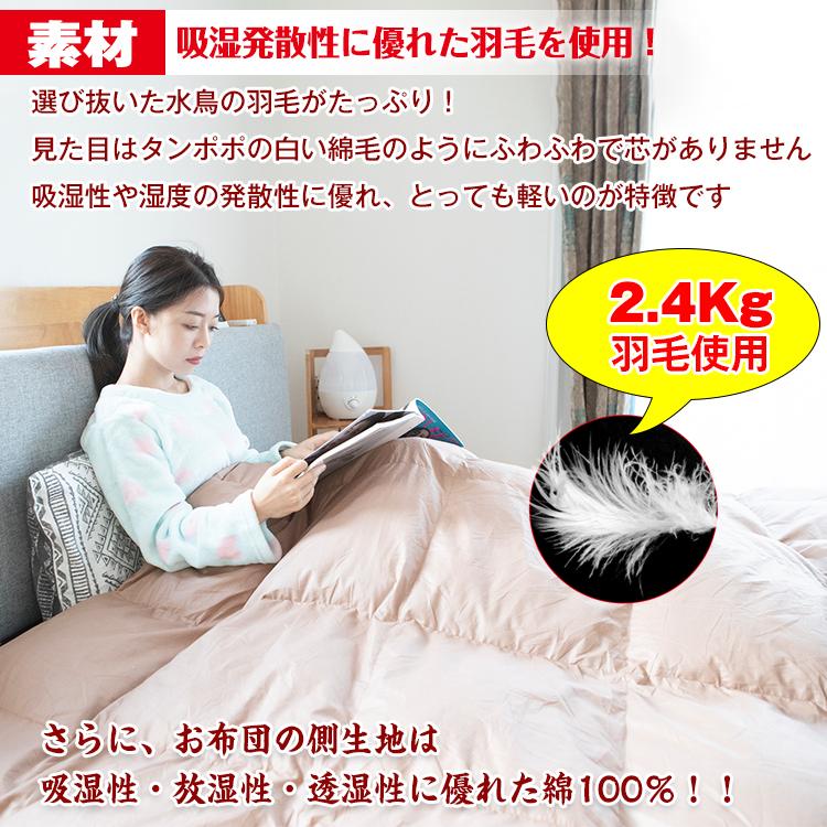 羽毛布団 ダブル 冬用 掛け布団 羽毛ふとん 羽毛掛けふとん ダック