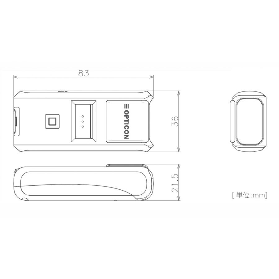 OPN-3102i QR対応 オプトエレクトロニクス データコレクター USB・Bluetooth接続 iOS MFi対応 ワイヤレスバーコードリーダーの画像
