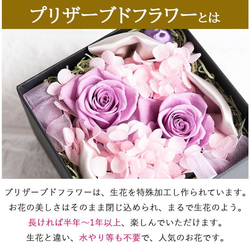 FLABEL プリザーブドフラワー ボックスフラワー 花 お祝い 誕生
