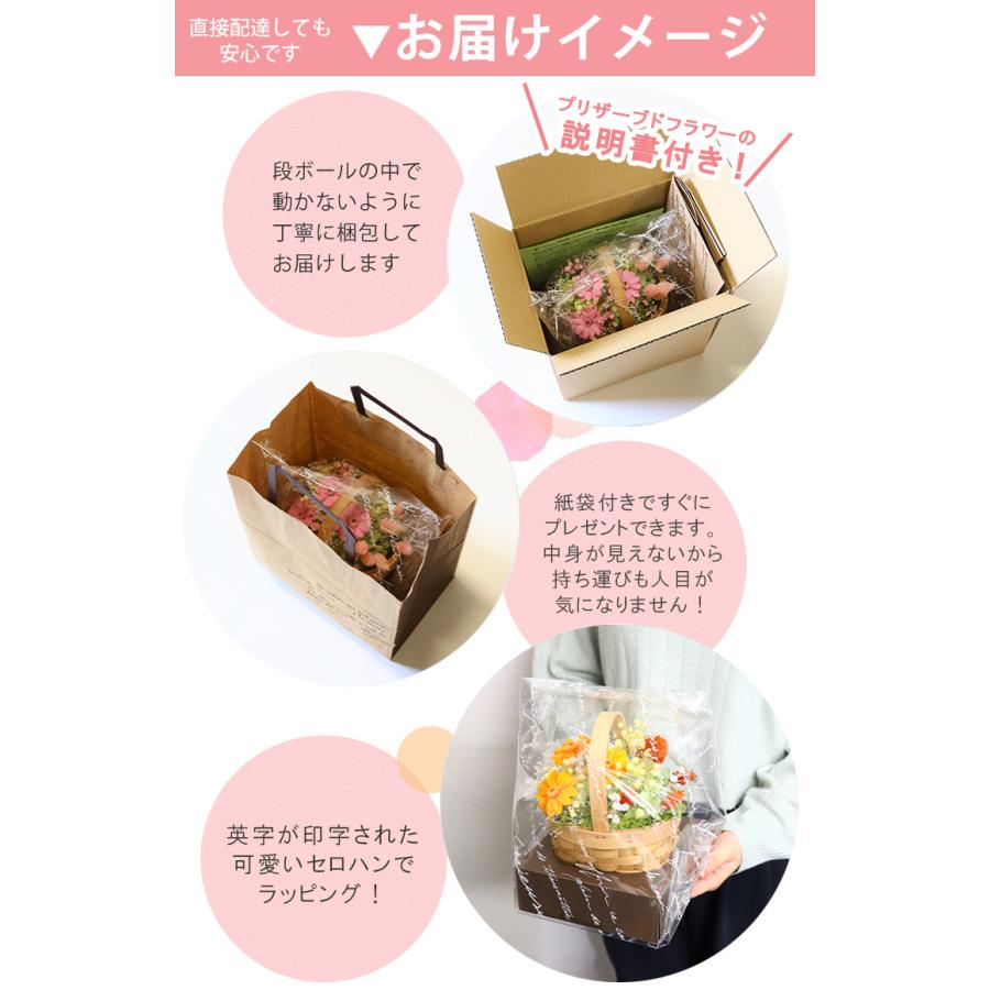 プリザーブドフラワー ジニアバスケット 誕生日 プレゼント 女性 女友達 結婚祝い 花 ギフト おしゃれ お祝い 退職祝い 退院祝い 9053 Flabel 通販 Yahoo ショッピング
