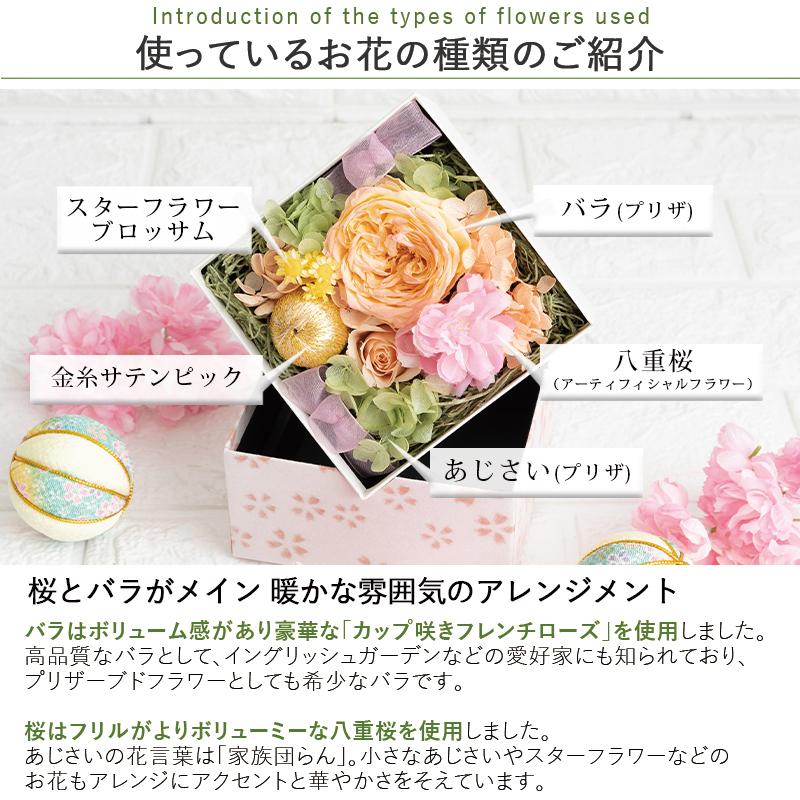 プリザーブドフラワー お祝い 花 誕生日 プレゼント 女性 母 女友達 退職 桜 バラ ブリザードフラワー ボックスフラワー Sakura Gift 9127 Flabel 通販 Yahoo ショッピング