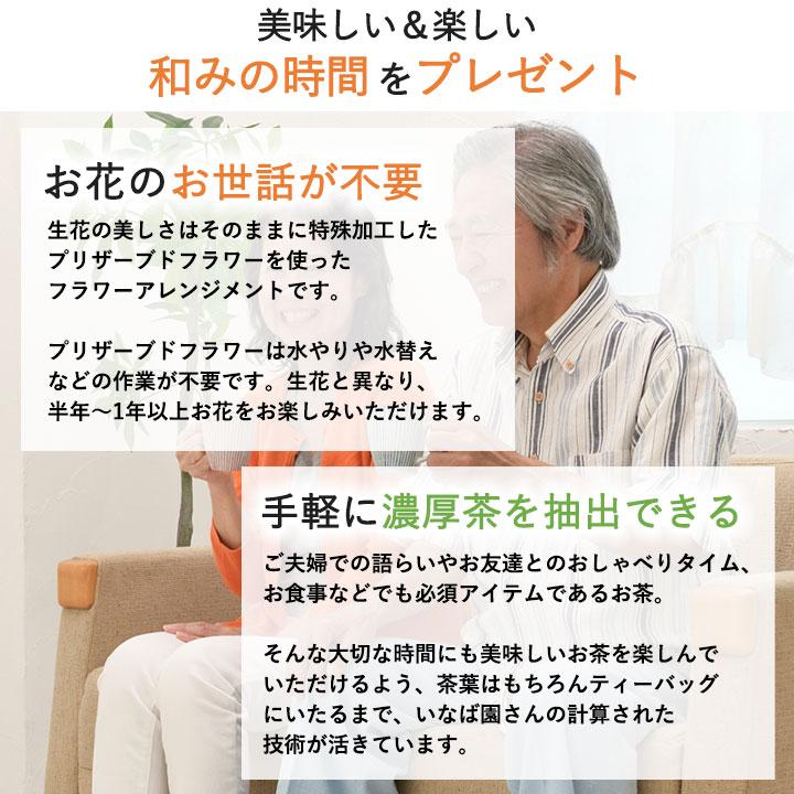 母の日 ギフト プレゼント お花とお茶のセット プリザーブドフラワー ボックスフラワー おしゃれ 花 誕生日 プレゼント 母 女性 アンティエットと静岡茶｜flabel｜02