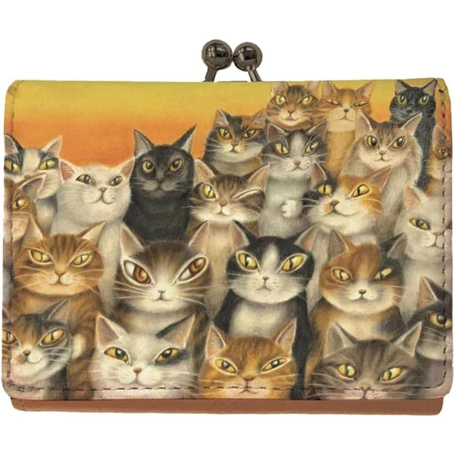 猫のダヤン がま口 三つ折り福財布~ねこのしま~ | 