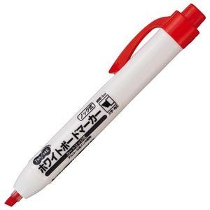 （まとめ） TANOSEE ノック式ホワイトボードマーカー カートリッジタイプ 角芯 赤 1本 〔×40セット〕