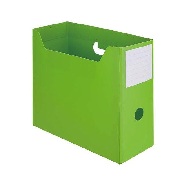 2021年秋冬新作 A4ヨコ （まとめ）TANOSEEPP製ボックスファイル(組み立て式) グリーン 〔×30セット〕 1個 ボックスファイル