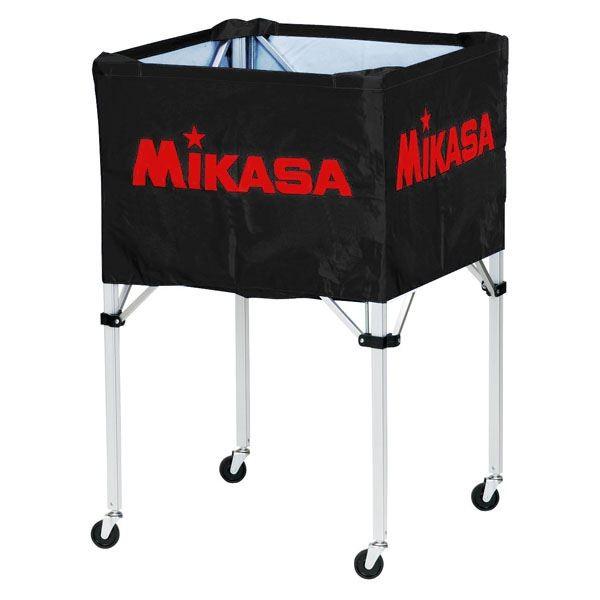 MIKASA（ミカサ）器具 ボールカゴ 箱型・大（フレーム・幕体・キャリーケース3点セット） ブラック 〔BCSPH〕