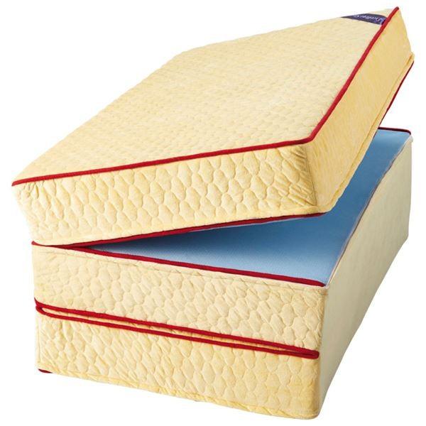 マットレス/寝具 〔厚さ15cm ダブル レギュラー〕 140×195cm 日本製 洗えるカバー付 裏面メッシュ 『エクセレントスリーパー5』