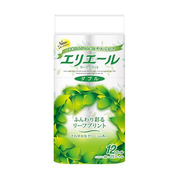 まとめ 大王製紙 エリエールトイレットティシュー 芯あり リーフプリント ダブル トイレットペーパー 芯あり 香つき 1パック 12ロール 10セット Lady 25m 1パック 12ロール 10セット First Ds