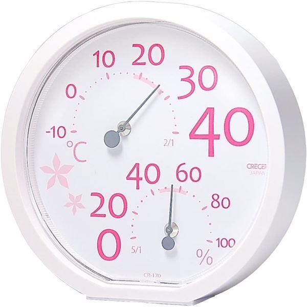 最大99%オフ!最大99%オフ!クレセル 温湿度計 壁掛け・卓上用 ピンク CR-170P 調理器具 クレセル 快適環境 温・湿度計 ホワイト TR-100W