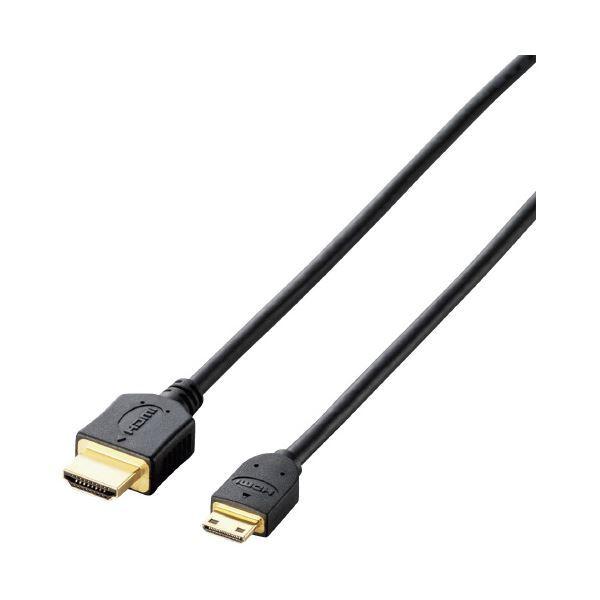 (まとめ) エレコム HDMI-miniHDMIケーブル 1.5m ブラック DH-HD14EM15BK 〔×3セット〕