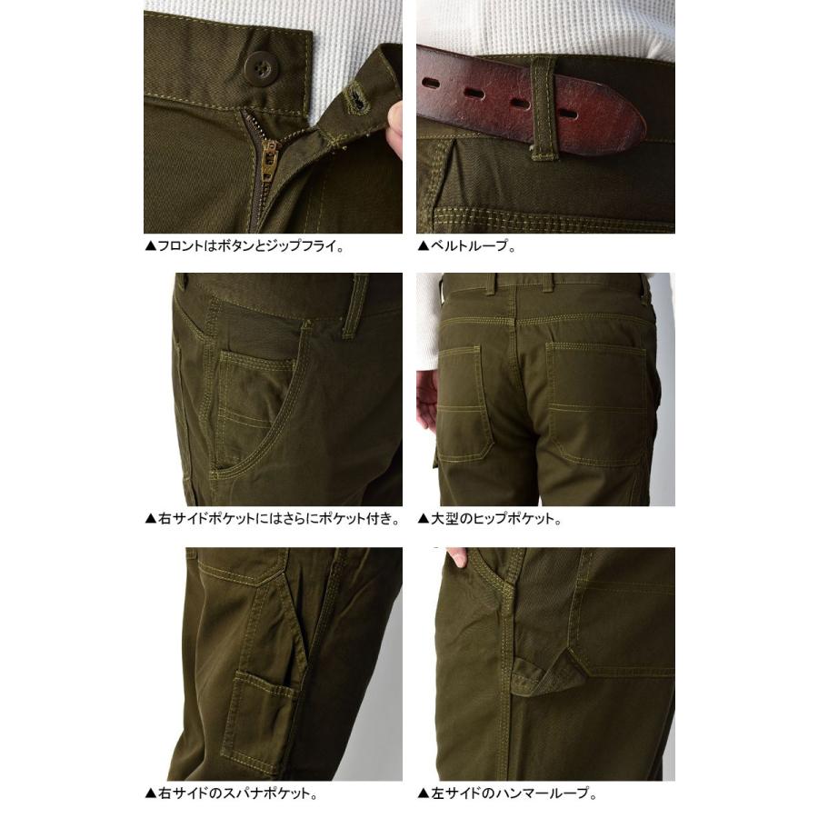 FLAG ON CREW ペインターパンツ メンズ ワイドシルエット 綿パン