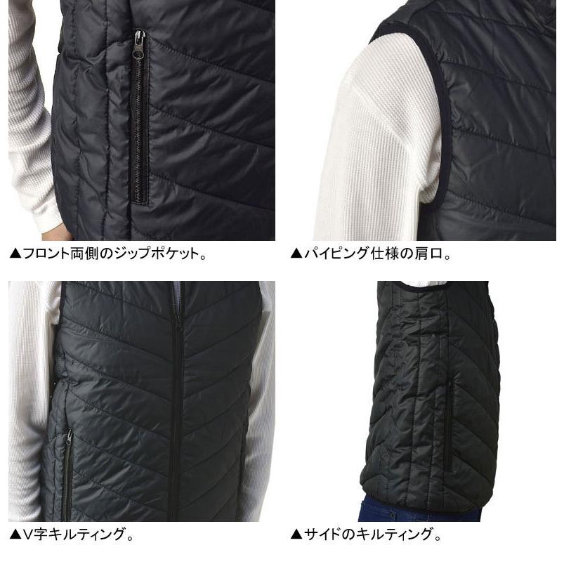 モバイルバッテリー付き 電熱ベスト メンズ ヒーターベスト 発熱 保温 アルミ裏地 セール A2C 爆買 | FLAG ON CREW | 14