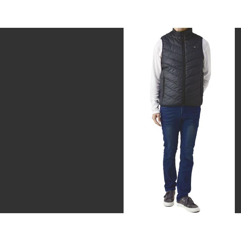 モバイルバッテリー付き 電熱ベスト メンズ ヒーターベスト 発熱 保温 アルミ裏地 セール A2C 爆買 | FLAG ON CREW | 03