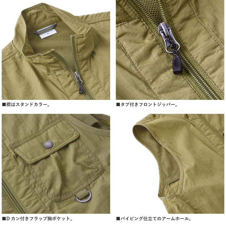 FIRSTDOWN thebasic ファーストダウン メンズ ナイロンベスト 抗菌防臭 メッシュ ワッシャー加工 軽量 A2F【パケ1】｜flagon｜08