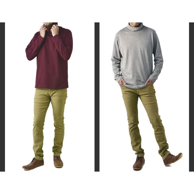 FLAG ON CREW 裏起毛 無地タートル ロンT メンズ 長袖 厚手