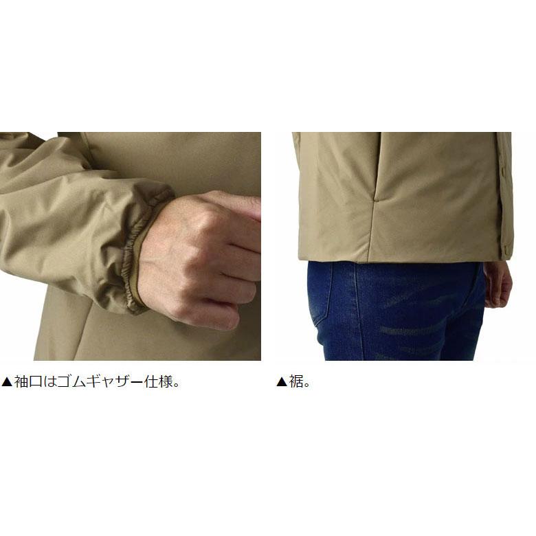 FLAG ON CREW ノーカラー中綿ジャケット メンズ 衿なしアウター