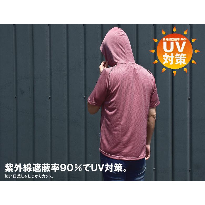 FIRST DOWN（ファーストダウン） 吸汗速乾 DRY パーカー 半袖 秒速吸水