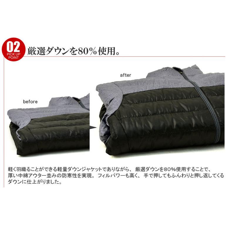 FLAG ON CREW ダウンジャケット メンズ 撥水 防風 透湿 デザイン