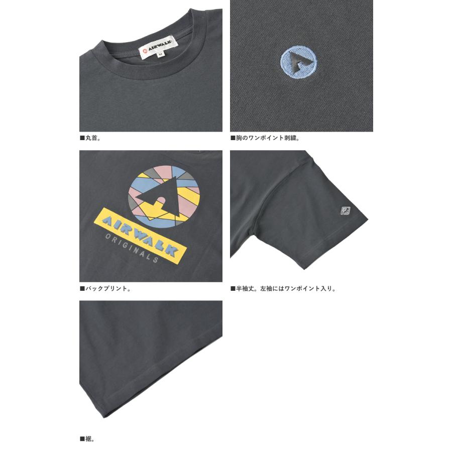 Tシャツ 半袖 メンズ クルーネック バックプリント AIRWALK エアウォーク 厚手 綿100％ ヘビーウェイト ロゴ 刺繍 リラックスフィット A3Q セール【パケ2】爆買 | AIRWALK | 05