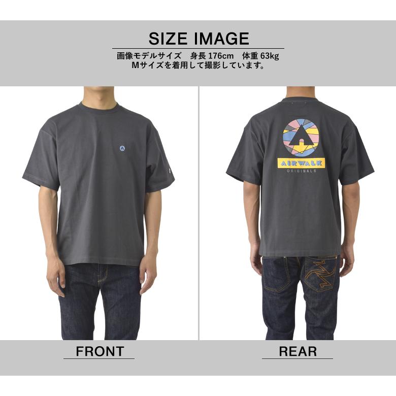 Tシャツ 半袖 メンズ クルーネック バックプリント AIRWALK エアウォーク 厚手 綿100％ ヘビーウェイト ロゴ 刺繍 リラックスフィット A3Q セール【パケ2】爆買 | AIRWALK | 06