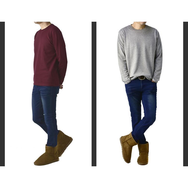 BEEDEN ロンT トップス FLAG ON CREW 裏起毛 無地ロンT メンズ 長袖 厚手 ヘビーウェイト 7