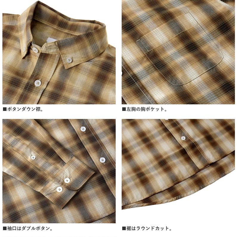 FLAG ON CREW メンズ 長袖 ボタンダウンシャツ カジュアル コットン 綿