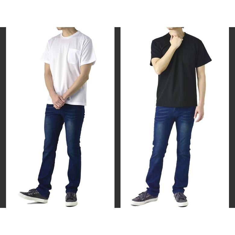 吸汗速乾 Tシャツ 半袖 ドライ 無地 メンズ 胸ポケット tシャツ クルーネック カットソー トップス A5V セール【パケ2】 爆買 | FLAG ON CREW | 09