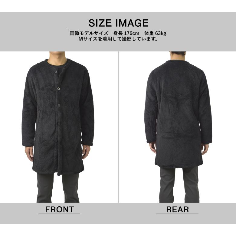 FLAG ON CREW 暖ボア ロングカーディガン メンズ ノーカラー ロング