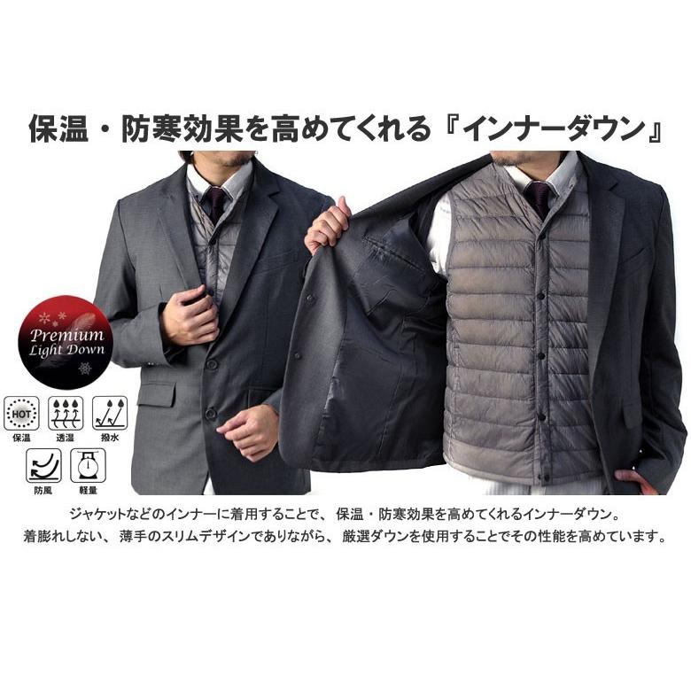 インナーダウンベスト メンズ ダウンベスト Vネック ボタン仕様 ナイロン ダウンジレ アウター 薄手ベスト【B2B】 セール【パケ1】【A】 爆買 | FLAG ON CREW | 07