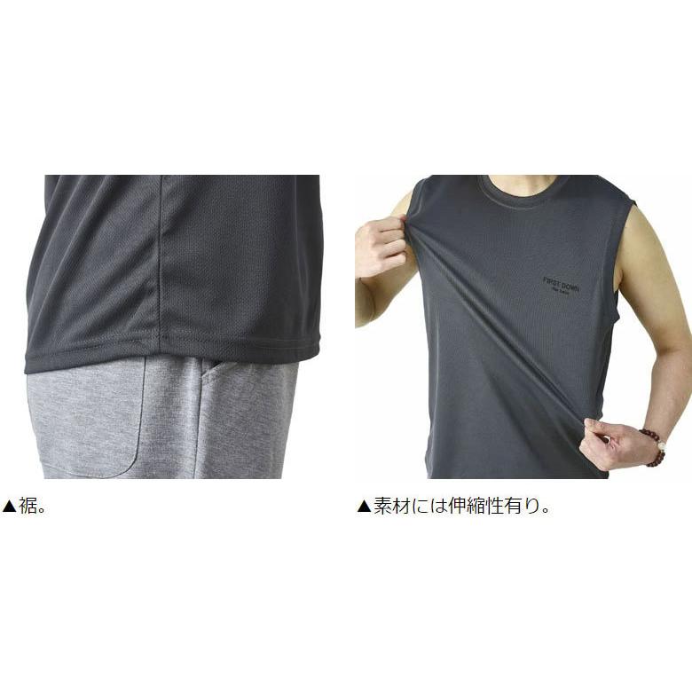 FIRSTDOWN ファーストダウン 吸汗速乾 ノースリーブ Tシャツ メンズ ランクルT ドライ ストレッチ タンクトップ B2H【パケ2】｜flagon｜16