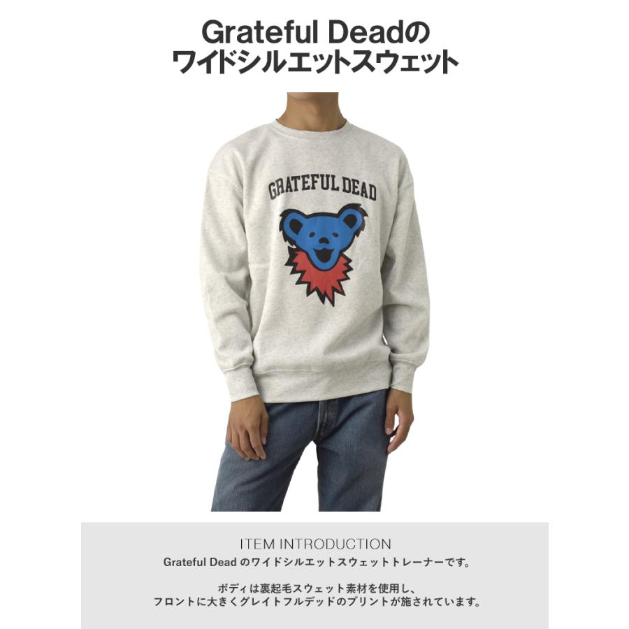 トレーナー スウェット 裏起毛 Grateful Dead グレイトフルデッド ダンシングベア デッドベア ワイドシルエット プリント ロック B2N セール【パケ1】【A】爆買 | FLAG ON CREW | 05