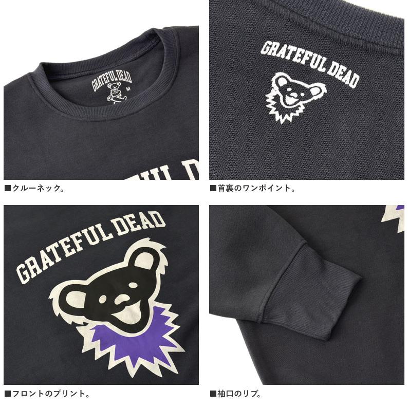 トレーナー スウェット 裏起毛 Grateful Dead グレイトフルデッド ダンシングベア デッドベア ワイドシルエット プリント ロック B2N セール【パケ1】【A】爆買 | FLAG ON CREW | 06