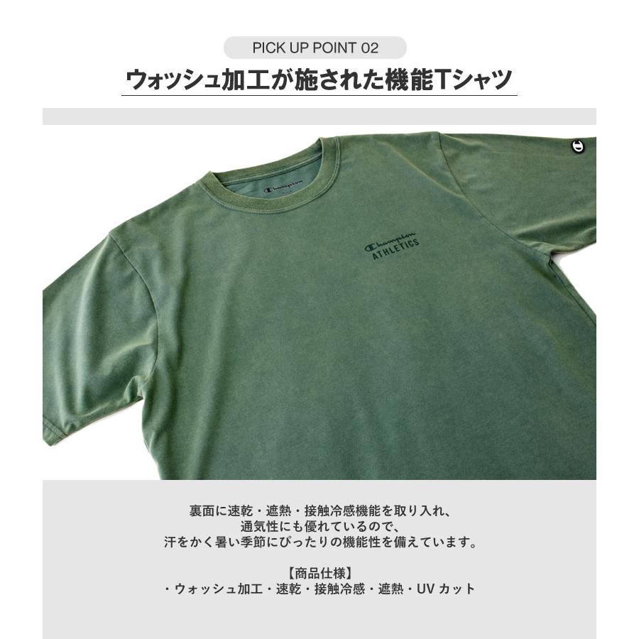 Champion チャンピオン ウォッシュ加工 Tシャツ メンズ 半袖T 速乾 UVカット 接触冷感 遮熱 カットソー トップス 正規品 C3-BS303 B3E セール【パケ2】 爆買 | Champion | 06