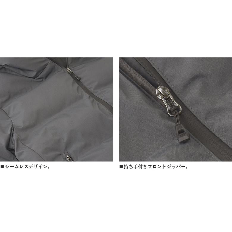 メンズ 撥水 防風 保温 シームレス 中綿 フーディジャケット ブルゾン 秋冬アウター 中綿ジャケット フェイクダウン 止水ジッパー ストレッチ B3J セール 爆買 | FLAG ON CREW | 07