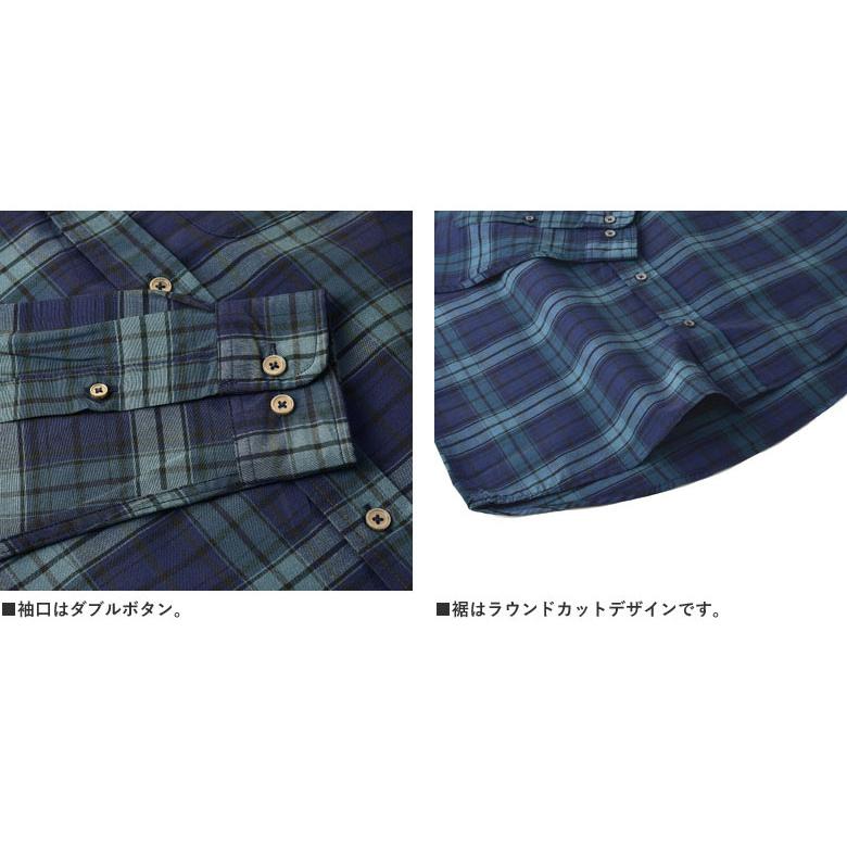 シャツ メンズ 長袖 カジュアル ボタンダウンシャツ コットン 綿混 イージーケア チェック ストライプ B4C セール【パケ2】 爆買 | FLAG ON CREW | 10