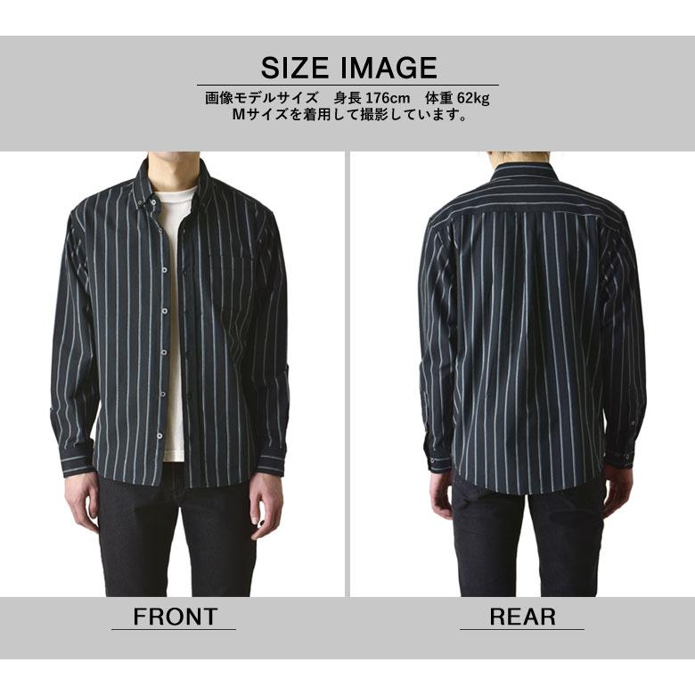 シャツ メンズ 長袖 カジュアル ボタンダウンシャツ コットン 綿混 イージーケア チェック ストライプ B4C セール【パケ2】 爆買 | FLAG ON CREW | 11