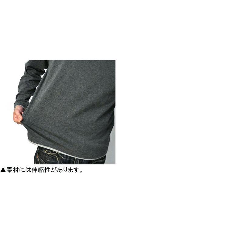 FLAG ON CREW 長袖Tシャツ メンズ ロンT 無地 カットソー フェイク 