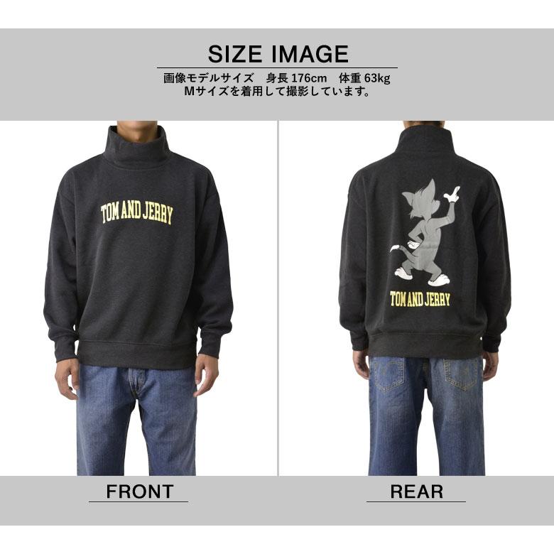 Tom and Jerry トムアンドジェリー メンズ 裏起毛 ビッグシルエット バックプリント ハイネック スウェット トレーナー タートル B7D セール【パケ1】【A】爆買 | FLAG ON CREW | 08