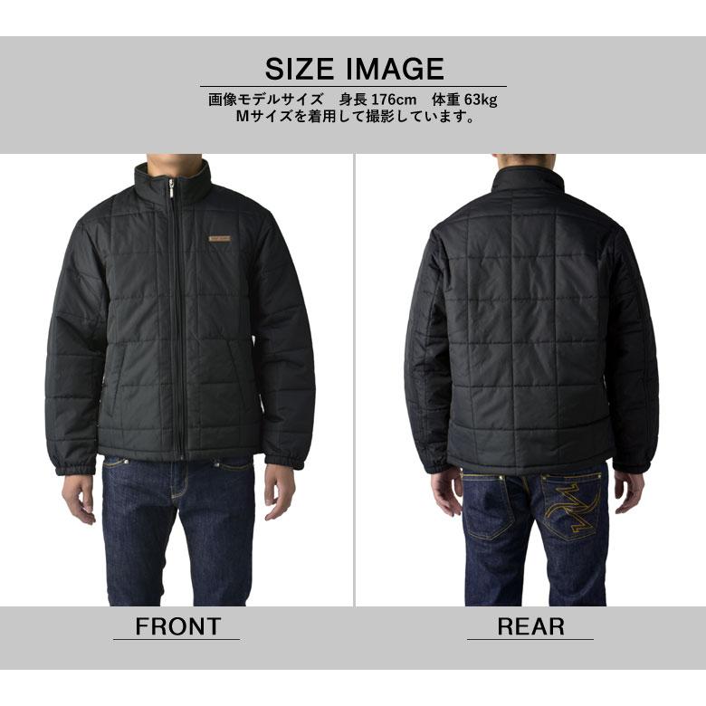 FIRSTDOWN the basic ファーストダウン メンズ ソフトシェル 中綿ジャケット スタンドジャケット 裏フリース 薄中綿 撥水 防寒 保温 ブロックキルト セール B7F | FIRST DOWN | 12