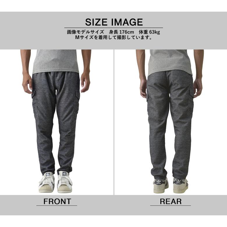 ジョガーパンツ イージーパンツ メンズ デニム調 カットデニム カーゴポケット ストレッチ ウエストゴム カーゴパンツ B8J セール【パケ1】 爆買 | FLAG ON CREW | 07