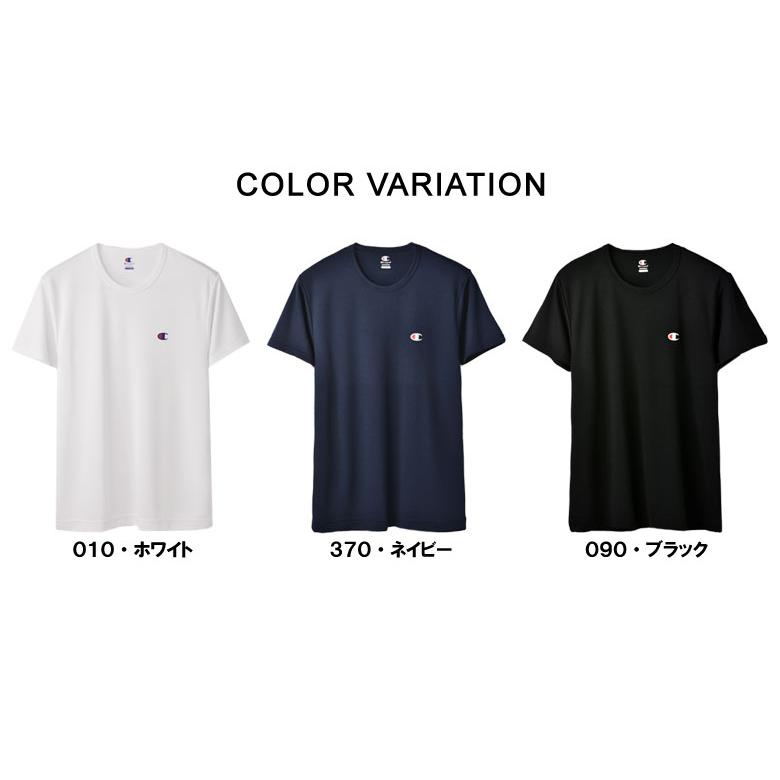 Champion チャンピオン メンズ クルーネックTシャツ 半袖 DOUBLE DRY 吸汗速乾 UVカット アンダーウェア CM1HT201 正規品 B9M【パケ1】｜flagon｜13