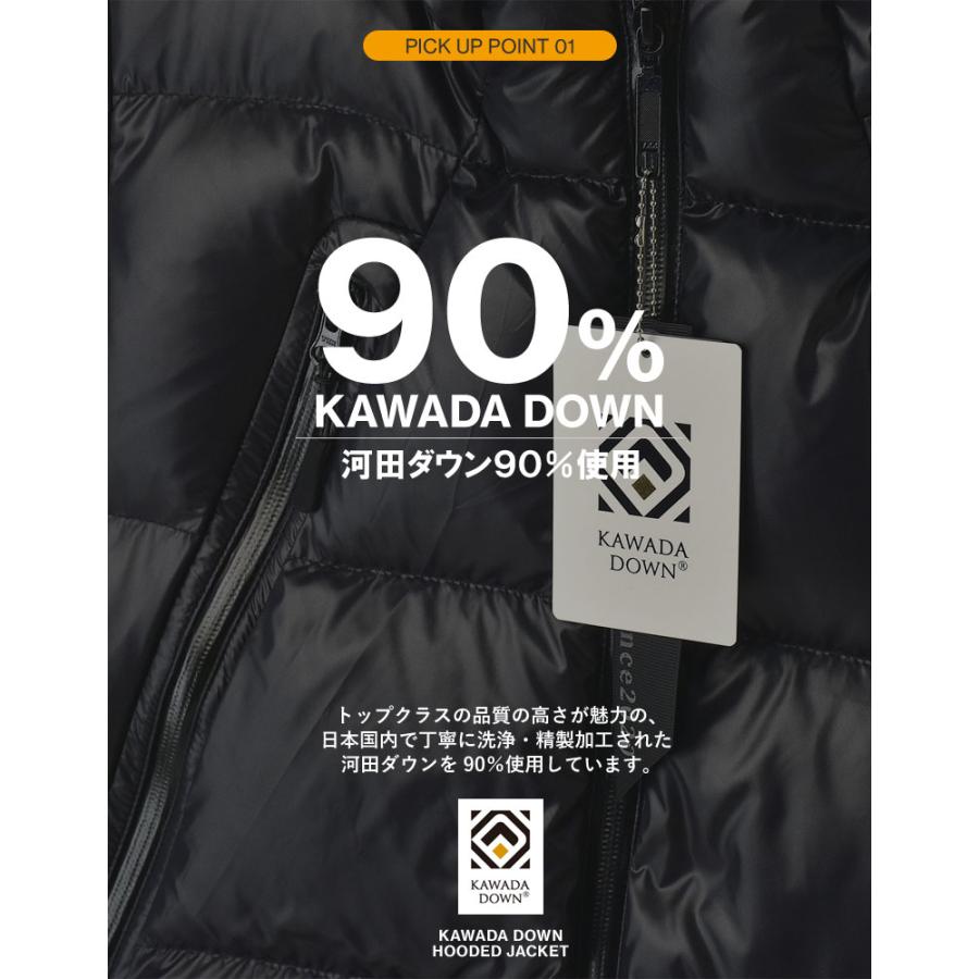 FLAG ON CREW 日本精製 河田ダウン使用 メンズ ダウンジャケット