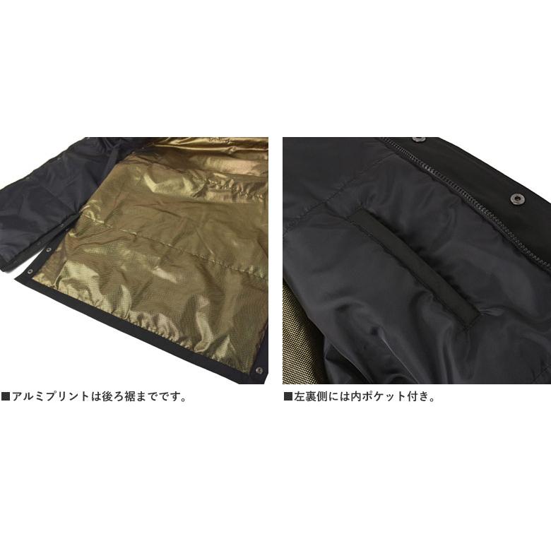 FIRSTDOWN ファーストダウン メンズ 保温 撥水 防風 ストレッチ 耐水圧10000mm ベンチコート アルミプリント 中綿 ボアフード ロングコート テフロン加工 C2H | FIRST DOWN EXPLORATION GEAR | 11